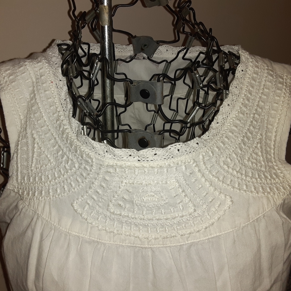 Lace Cotton Above Knee Dress
